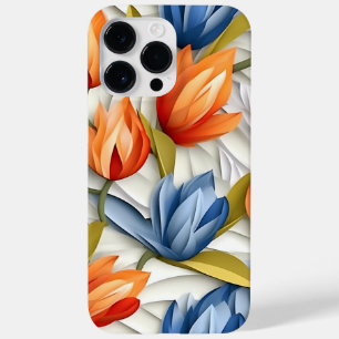ORANGE BLUE WHUE 3-D SIEHE TULIP-BLUME Case-Mate iPhone 14 PRO MAX HÜLLE