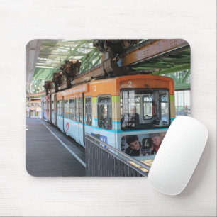 Orange Blue Wuppertal Schwebebahn Mousepad