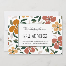 Orange blüht florale neue Zuhause-Adresse bewegen Ankündigung