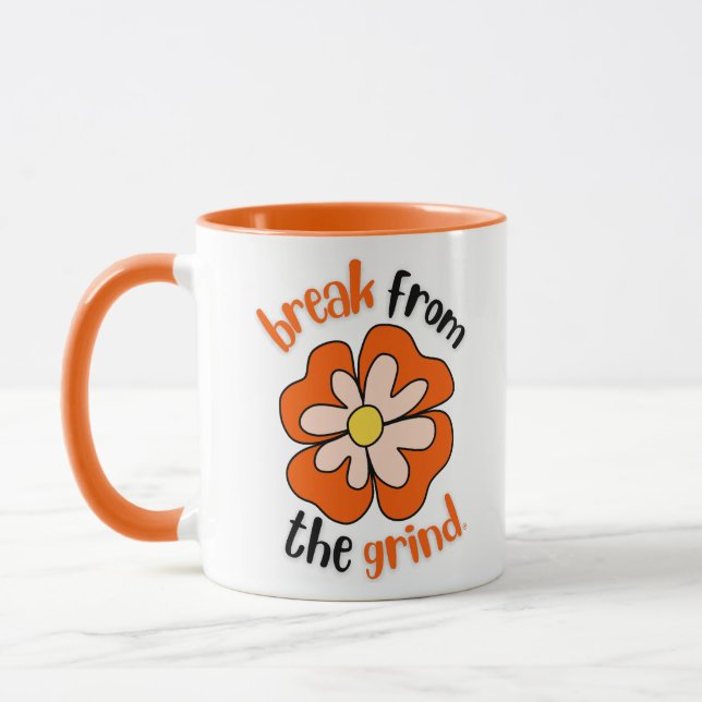 Orange Blume BFTG Kaffee Tasse (Links)