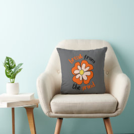 Orange Blume BFTG Kissen