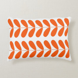 Orange Blume Buds Mid Century Retro Dekokissen