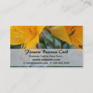 Orange Blume Business Card Visitenkarte