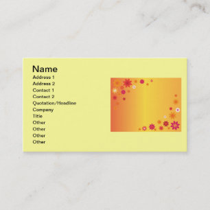 Orange Blume Business Card Visitenkarte