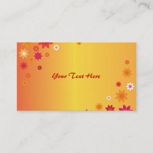 Orange Blume Business Cards Visitenkarte