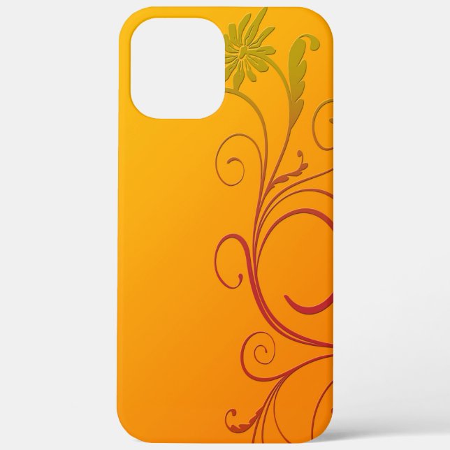 Orange Blume Case-Mate iPhone Hülle (Rückseite)