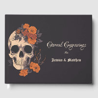 Orange Blume Elegante Hochzeit des Blumen Skull