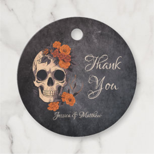 Orange Blume Elegante Vielen Dank Gastgeschenk Hoc Geschenkanhänger