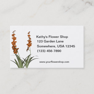 Orange Blume Florist Shop Visitenkarte
