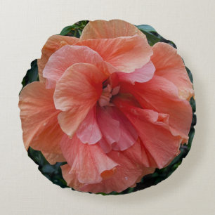 Orange Blume Foto Pilze Rundes Kissen