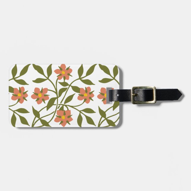 ORANGE-BLUME GEPÄCKANHÄNGER (Vorderseite horizontal)