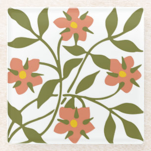 ORANGE-BLUME GLASUNTERSETZER