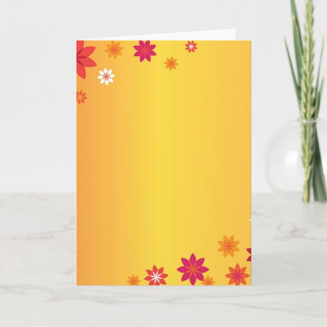 Orange Blume Grußkarte Karte (Vorderseite)