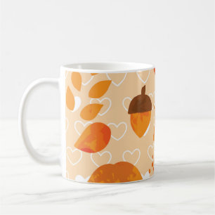 Orange Blume: Handdoodle-Muster. Kaffeetasse