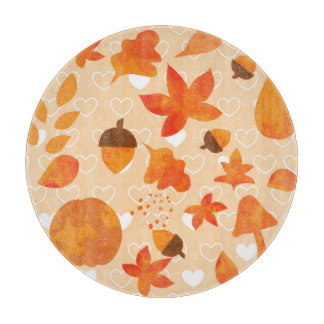 Orange Blume: Handdoodle-Muster. Schneidebrett