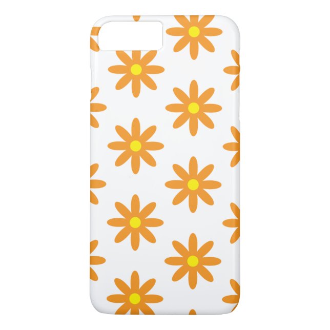 Orange Blume iPhone 7 Kasten Case-Mate iPhone Hülle (Rückseite)