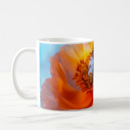 Orange Blume Kaffeetasse