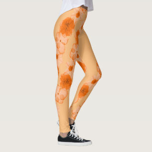 Orange Blume Leggings