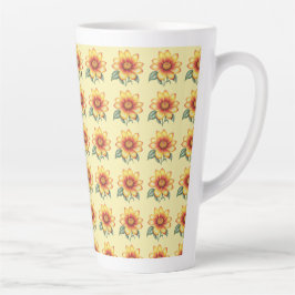 Orange Blume Milchtasse