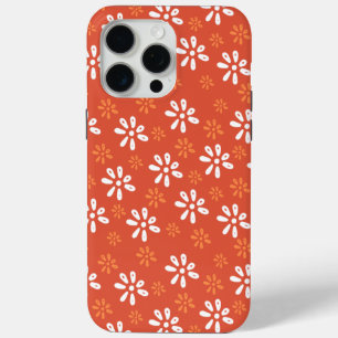 Orange Blume Muster iPhone 15 Pro Max Case