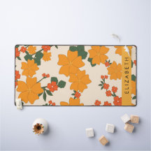 Orange Blume, Muster von Blume, Ihr Name