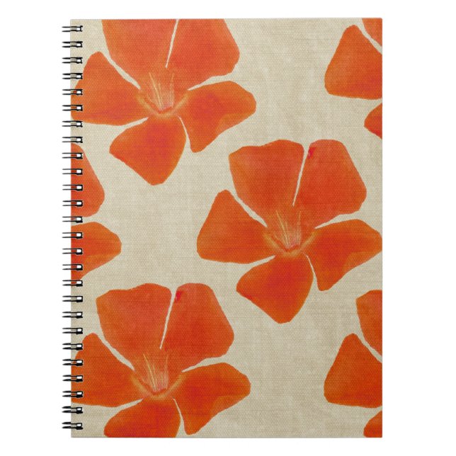 Orange-Blume-Notebook Notizblock (Vorderseite)