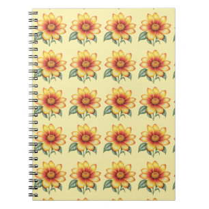 Orange Blume Notizblock