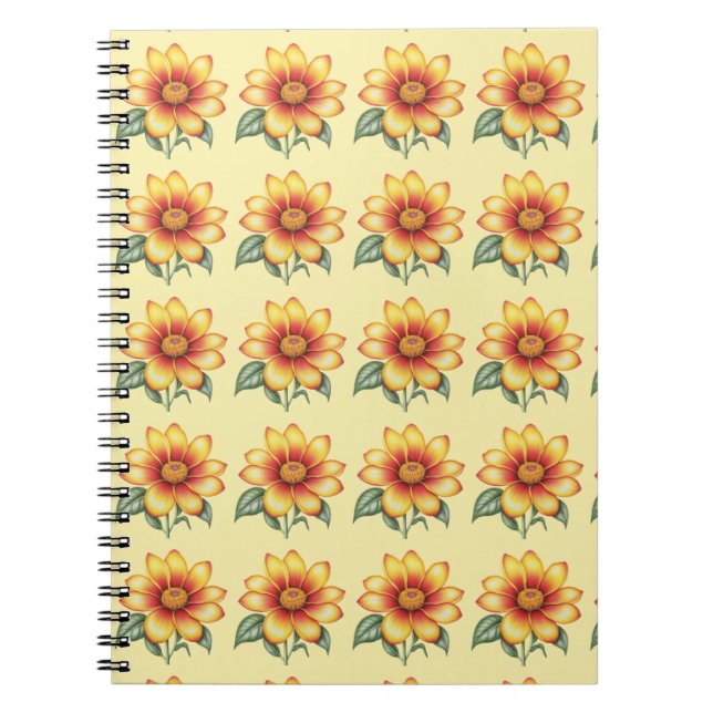 Orange Blume Notizblock (Vorderseite)