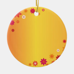 Orange Blume Ornament