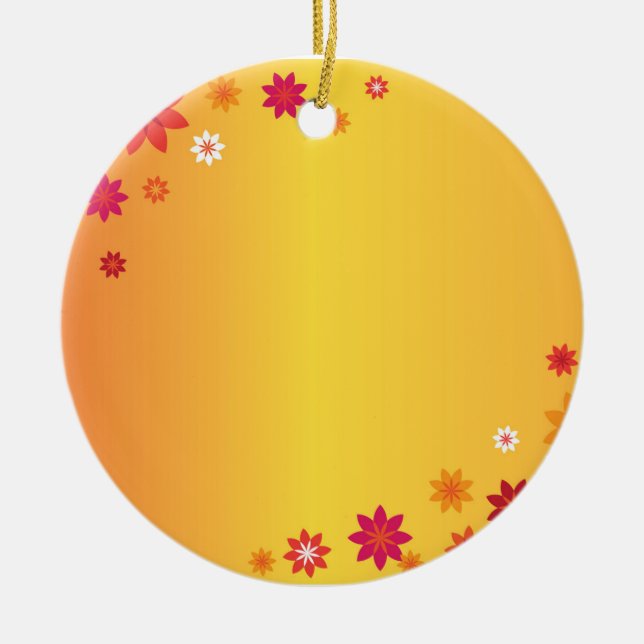 Orange Blume Ornament (Vorne)