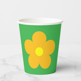 Orange Blume Pappbecher