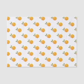 Orange Blume Pattern Seidenpapier
