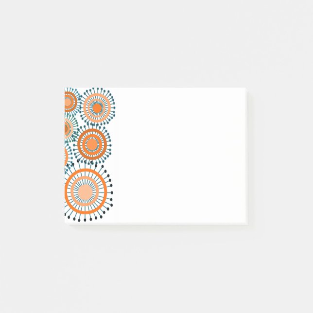 Orange Blume Post-it Klebezettel (Vorderseite)