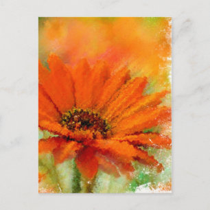 Orange Blume Postkarte