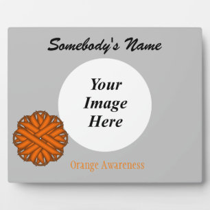 Orange Blume Ribbon Template von Kenneth Yoncich Fotoplatte