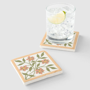 ORANGE BLUME STONE UNTERSETZER