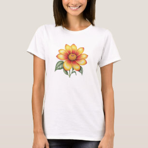 Orange Blume T-Shirt