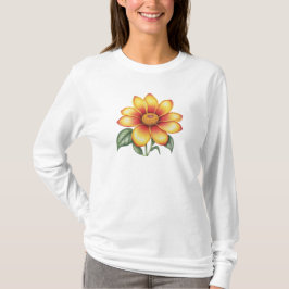 Orange Blume T-Shirt