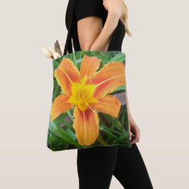 Orange Blume Tasche