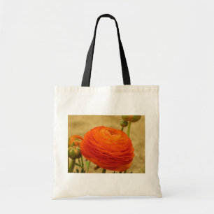 Orange Blume Tragetasche