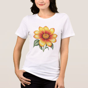 Orange Blume Tri-Blend Shirt