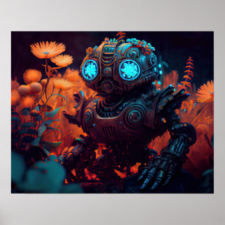 Orange Blume Tropic Bot Poster