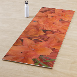 Orange Blume Yogamatte