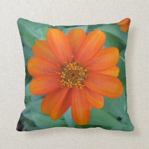 Orange Blumenkissen Kissen