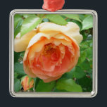 Orange Blush Rose Ornament Aus Metall<br><div class="desc">Romantic old fashion country classic light blush orange/peach colored Roses</div>