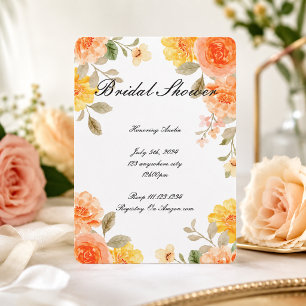 ORANGE BLÜTEN BOTANISCHE HOCHZEITS-EINLADUNG SAVE THE DATE