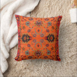 Orange Bohemisch Tribal marokkanischen Stil Kissen<br><div class="desc">Heritage Orientaler Bauernhof Rustikale Traditionelle Bohemische marokkanische Kunstwerke</div>
