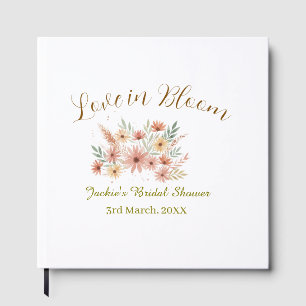 Orange Boho-Liebe-in-Bloom-Junggesellinnenabschied Gästebuch