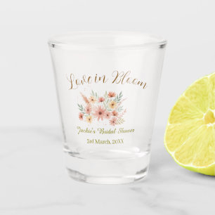 Orange Boho-Liebe-in-Bloom-Junggesellinnenabschied Schnapsglas