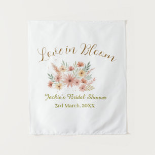 Orange Boho-Liebe in Bloom Junggesellinnenabschied Wandteppich